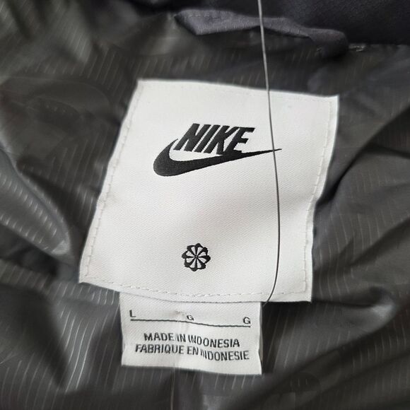 Nike Sportswear Club PrimaLoft Puffer Vest Grey Jacket Men's Large L Gilet New - Picture 13 of 14